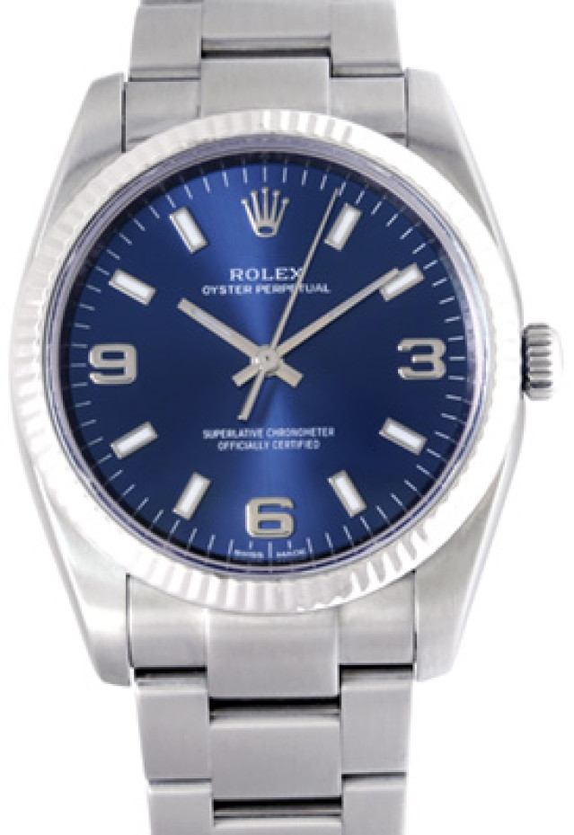 Pre-Owned Rolex Air King 114234 with White Gold